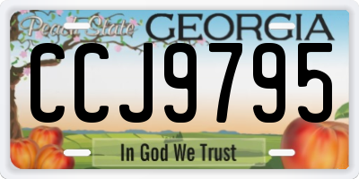 GA license plate CCJ9795