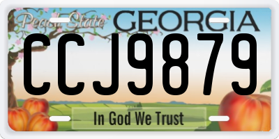 GA license plate CCJ9879