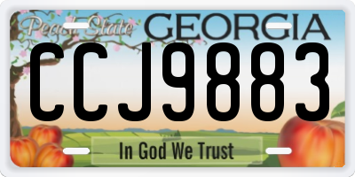 GA license plate CCJ9883