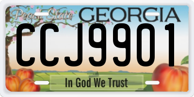 GA license plate CCJ9901