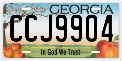 GA license plate CCJ9904