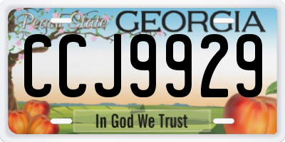 GA license plate CCJ9929