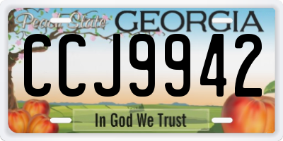 GA license plate CCJ9942