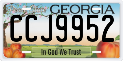 GA license plate CCJ9952