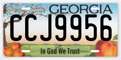 GA license plate CCJ9956
