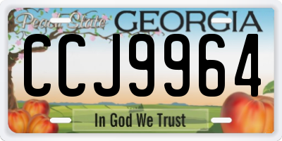 GA license plate CCJ9964