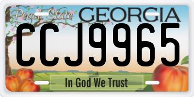 GA license plate CCJ9965