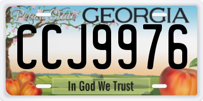 GA license plate CCJ9976