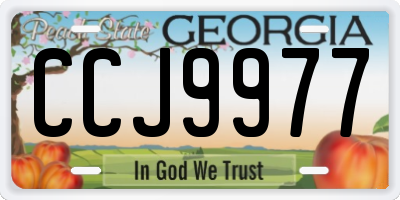 GA license plate CCJ9977