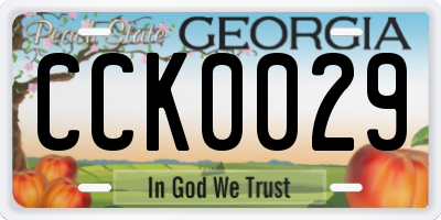 GA license plate CCK0029