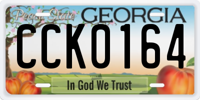 GA license plate CCK0164
