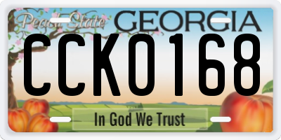 GA license plate CCK0168