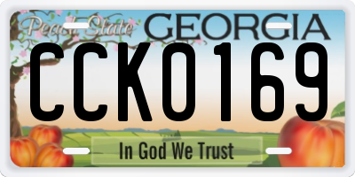 GA license plate CCK0169