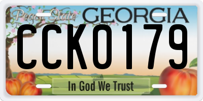 GA license plate CCK0179