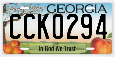 GA license plate CCK0294