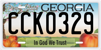 GA license plate CCK0329