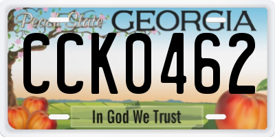 GA license plate CCK0462