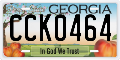 GA license plate CCK0464