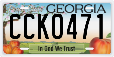 GA license plate CCK0471
