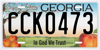 GA license plate CCK0473