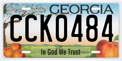 GA license plate CCK0484