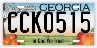 GA license plate CCK0515