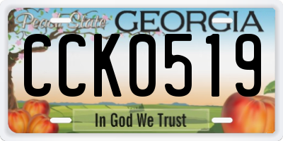 GA license plate CCK0519
