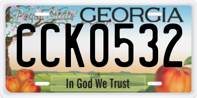 GA license plate CCK0532