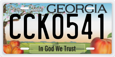 GA license plate CCK0541