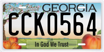 GA license plate CCK0564