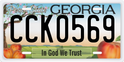GA license plate CCK0569