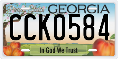 GA license plate CCK0584