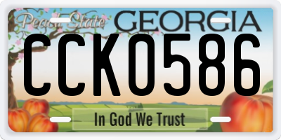 GA license plate CCK0586