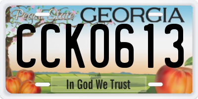 GA license plate CCK0613
