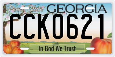 GA license plate CCK0621