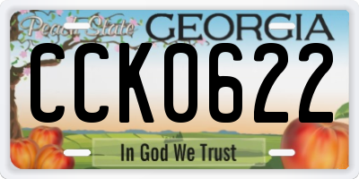 GA license plate CCK0622