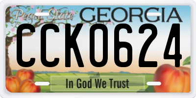 GA license plate CCK0624