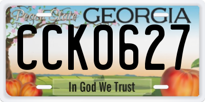 GA license plate CCK0627