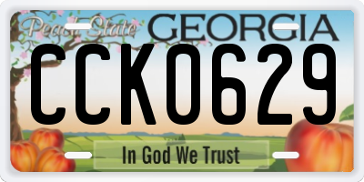 GA license plate CCK0629