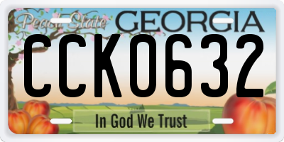 GA license plate CCK0632