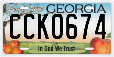 GA license plate CCK0674