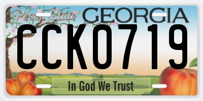 GA license plate CCK0719