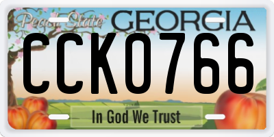 GA license plate CCK0766