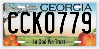 GA license plate CCK0779