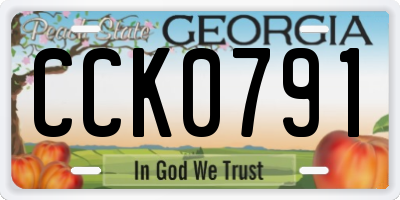 GA license plate CCK0791