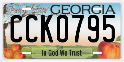 GA license plate CCK0795
