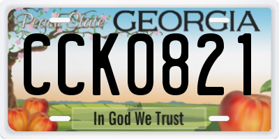 GA license plate CCK0821