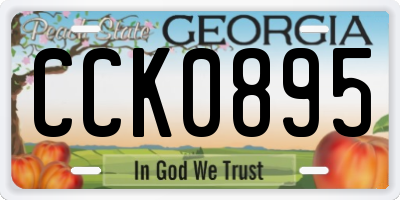 GA license plate CCK0895