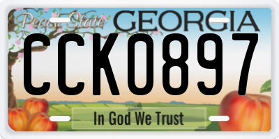 GA license plate CCK0897