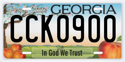 GA license plate CCK0900